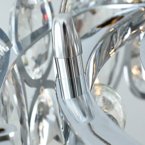 Glass Bubble Chandelier with Stainless Steel Frame