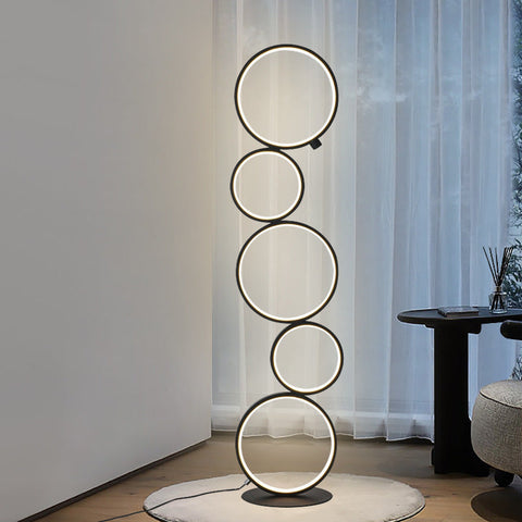 Stacked Circle LED Floor Lamp