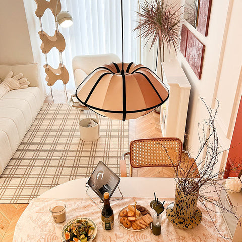 Pendant Light with Silk Veil Shade