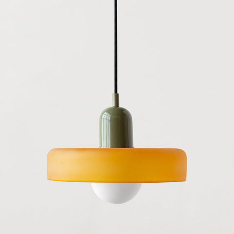 Bauhaus Glass Pendant Light with Adjustable Suspension for Modern Interiors