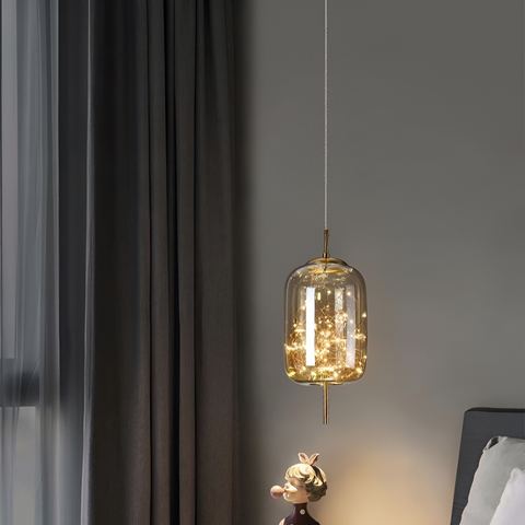 Pendant Light with Modern Glass Shade
