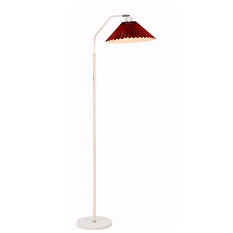 Pleated Shade Floor Lamp with Minimalist Metal Frame for Bedrooms