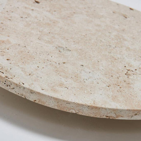 Wall Light with Round Travertine Shade