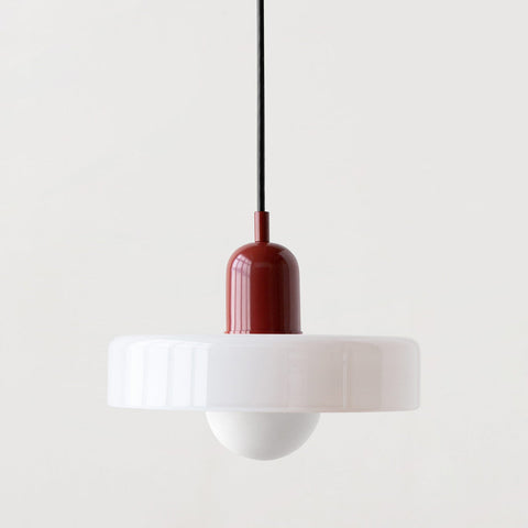 Bauhaus Glass Pendant Light with Adjustable Suspension for Modern Interiors