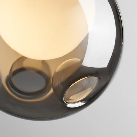 Smoked Glass Globe Pendant Light