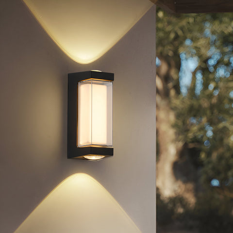Outdoor Wall Light with Up-and-Down Acrylic Design