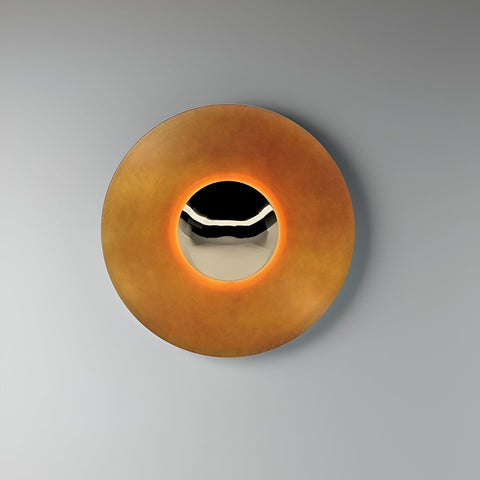 Round Iron LED Wall Lamp with Modern Minimalist Design and Multiple Size Options