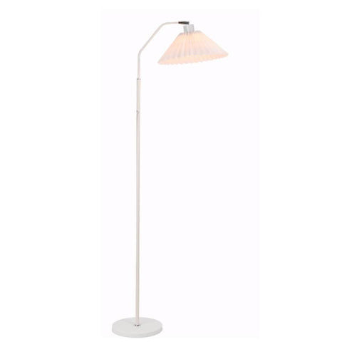 Pleated Shade Floor Lamp with Minimalist Metal Frame for Bedrooms