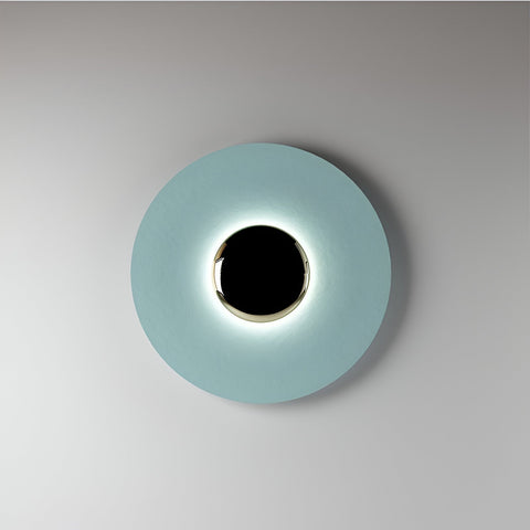 Round Iron LED Wall Lamp with Modern Minimalist Design and Multiple Size Options