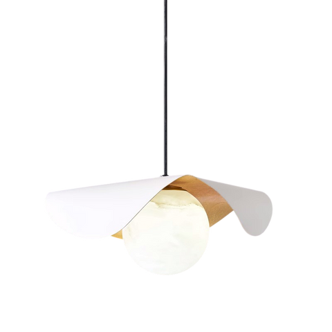 Sculptural Marble Shade Pendant Light