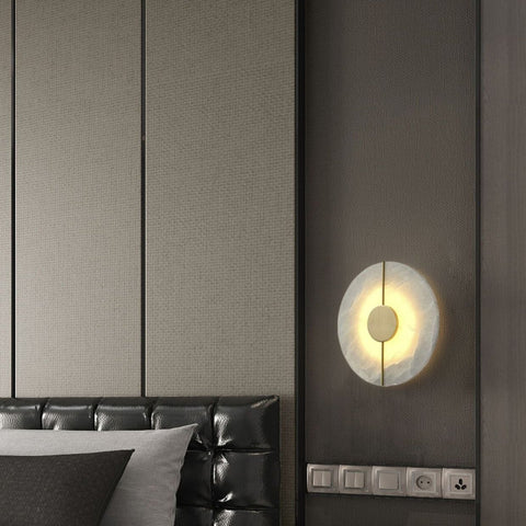 Wall Light with Minimalist Marble Design