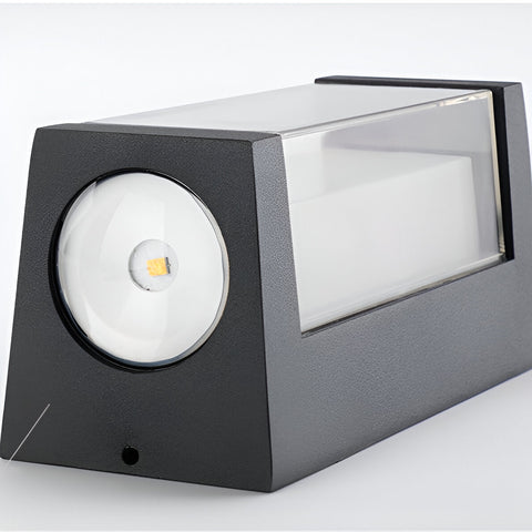 Rectangular LED Outdoor Wall Light with Up-and-Down Glow for Patios