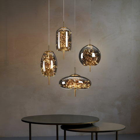 Pendant Light with Modern Glass Shade