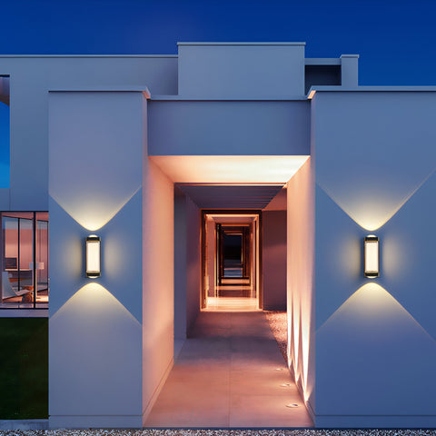 Outdoor Wall Light with Up-and-Down Acrylic Design