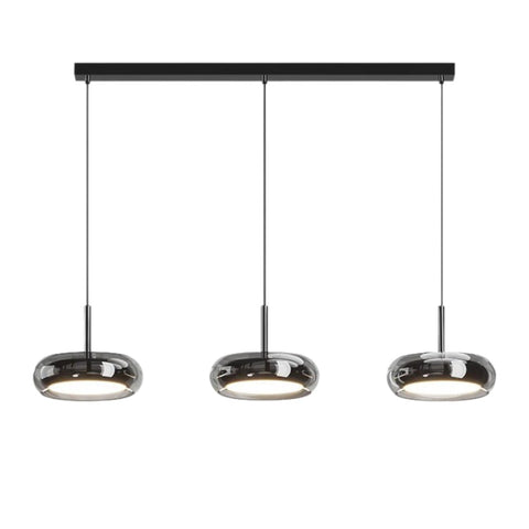 Three-Light Glass Pendant for Kitchen Islands