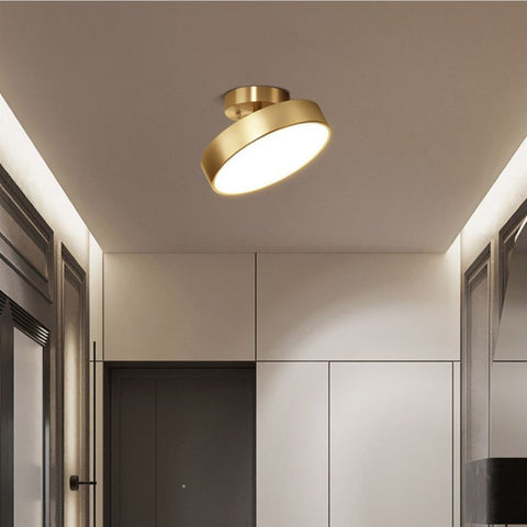 Compact LED Flush Mount Ceiling Light for Home Hallways and Dining Areas