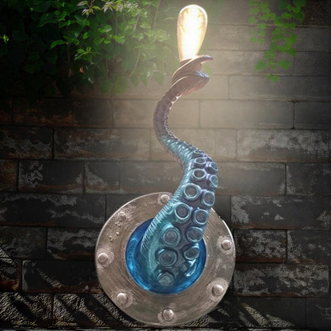 Resin Octopus Tentacle Wall Sconce with Textured Detail — product view
