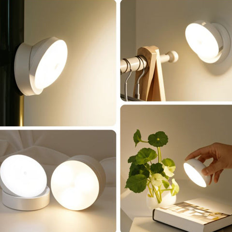 Motion Sensor Wall Light with Rotating Magnetic LED Head