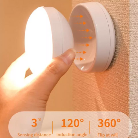 Motion Sensor Wall Light with Rotating Magnetic LED Head