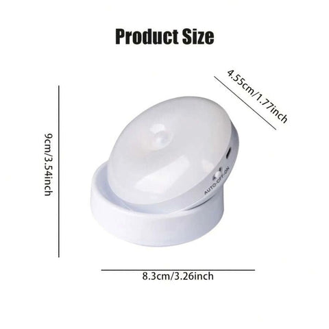 Motion Sensor Wall Light with Rotating Magnetic LED Head