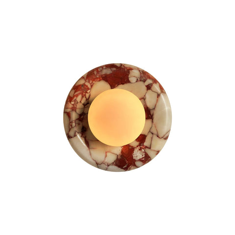 Natural Marble Globe Wall Sconce for Bedroom and Hallway Lighting