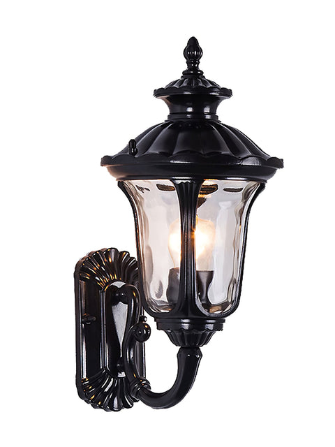 Outdoor Wall Light with Frosted Glass Retro Lantern