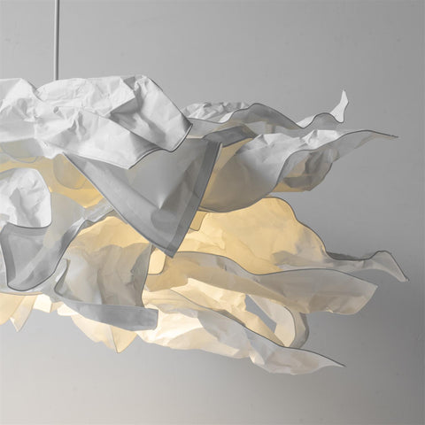 Sculptural Paper Pendant Light for Dining Room and Bedroom Decor