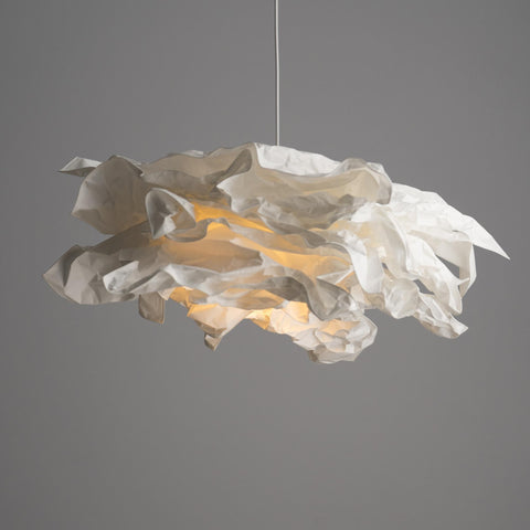 Sculptural Paper Pendant Light for Dining Room and Bedroom Decor