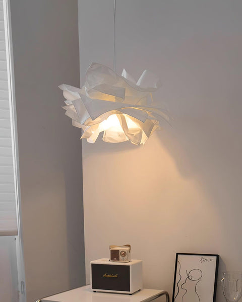Sculptural Paper Pendant Light for Dining Room and Bedroom Decor