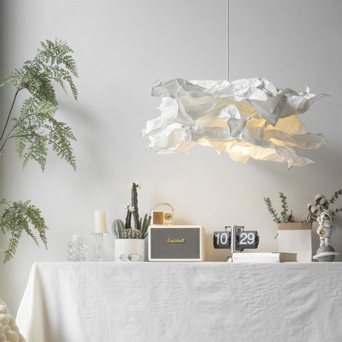 Sculptural Paper Pendant Light for Dining Room and Bedroom Decor