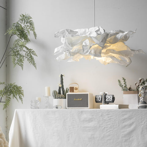 Sculptural Paper Pendant Light for Dining Room and Bedroom Decor