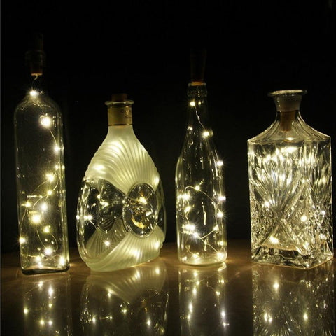 LED Bottle Fairy Lights with Flexible Copper Wire and Battery Power