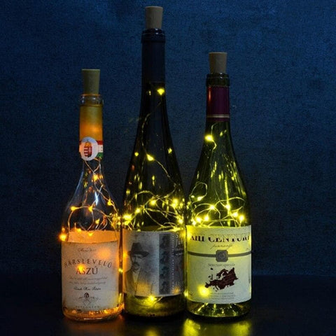 LED Bottle Fairy Lights with Flexible Copper Wire and Battery Power