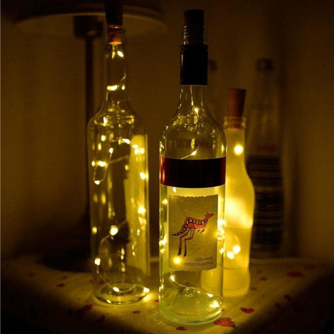 LED Bottle Fairy Lights with Flexible Copper Wire and Battery Power