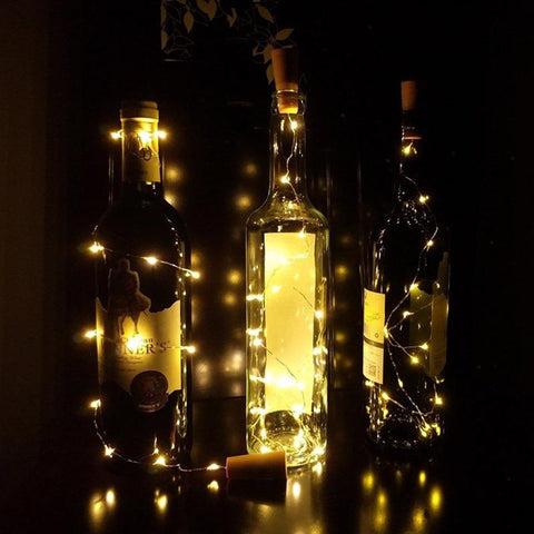 LED Bottle Fairy Lights with Flexible Copper Wire and Battery Power