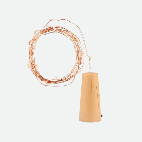 LED Bottle Fairy Lights with Flexible Copper Wire and Battery Power