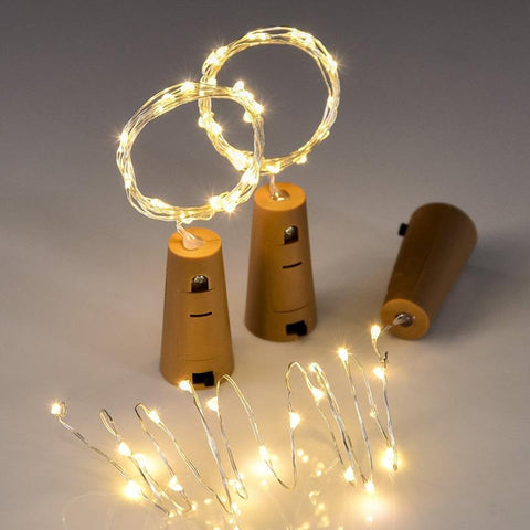 LED Bottle Fairy Lights with Flexible Copper Wire and Battery Power