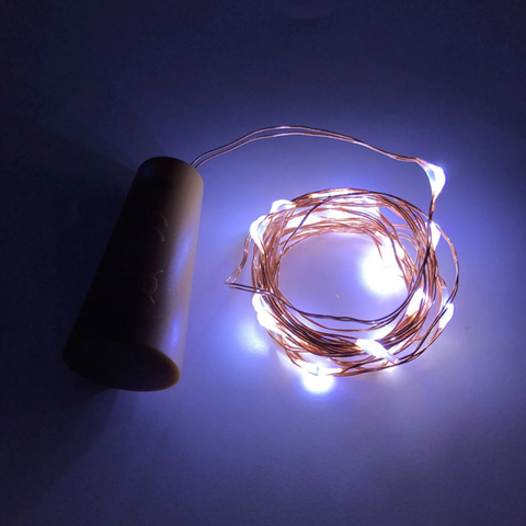 LED Bottle Fairy Lights with Flexible Copper Wire and Battery Power