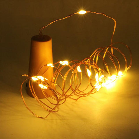 LED Bottle Fairy Lights with Flexible Copper Wire and Battery Power