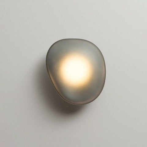 Hand-Blown Bubble Glass Wall Lamp with Sculptural Shade
