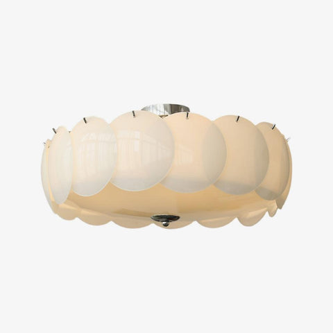 Petal Glass Semi-Flush Ceiling Light for Bedroom and Living Room