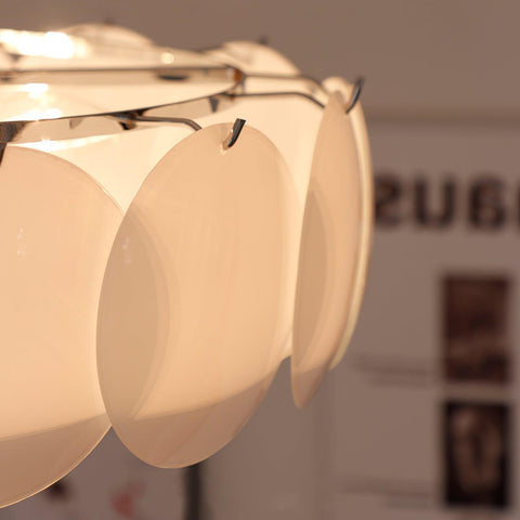 Petal Glass Semi-Flush Ceiling Light for Bedroom and Living Room
