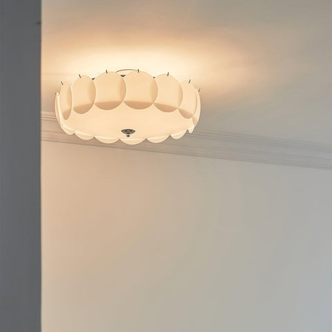 Petal Glass Semi-Flush Ceiling Light for Bedroom and Living Room