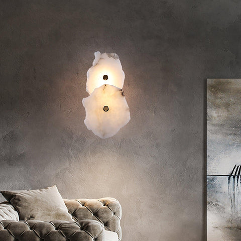 Petra Alabaster Wall Lamp with Layered Stone Panels