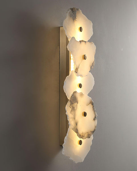 Petra Alabaster Wall Lamp with Layered Stone Panels