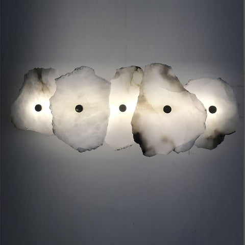 Petra Alabaster Wall Lamp with Layered Stone Panels