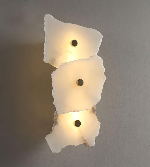 Petra Alabaster Wall Lamp with Layered Stone Panels