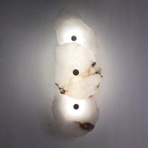 Petra Alabaster Wall Lamp with Layered Stone Panels