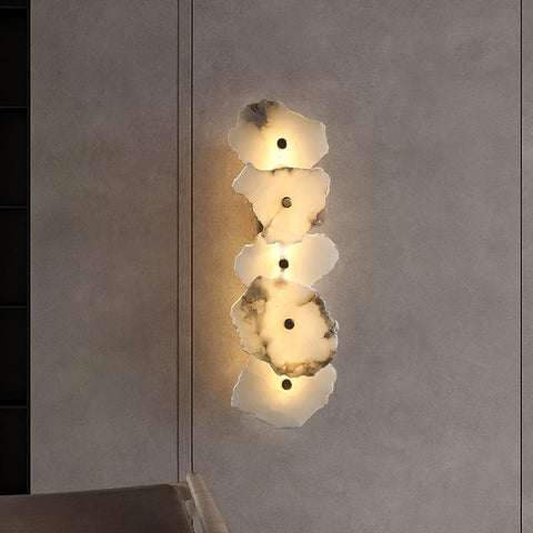 Petra Alabaster Wall Lamp with Layered Stone Panels