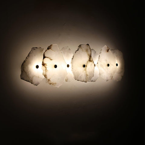 Petra Alabaster Wall Lamp with Layered Stone Panels